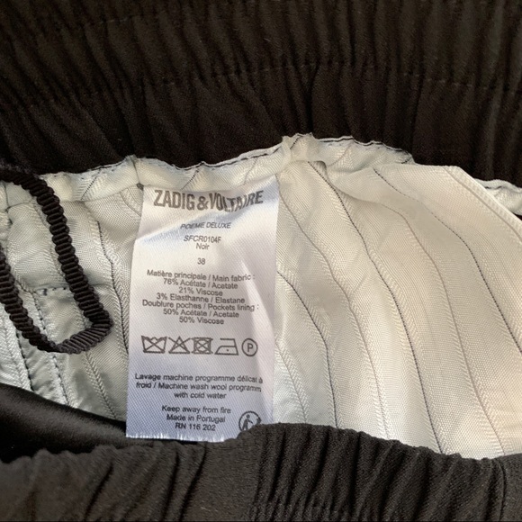 Zadig & Voltaire pants size 38 navy - Picture 5 of 5